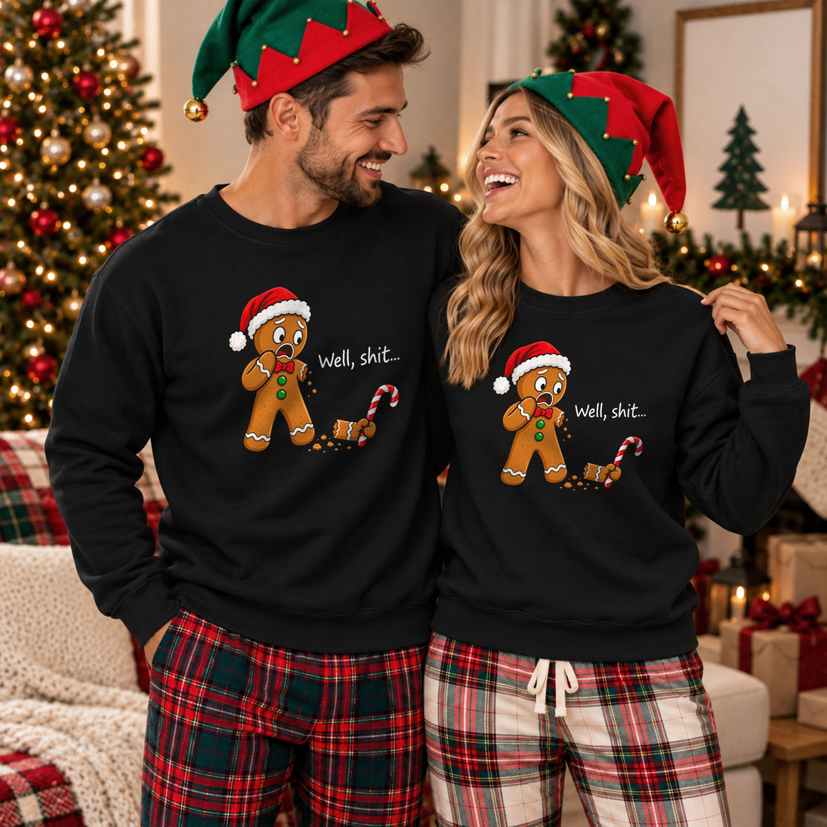 Gingerbread Christmas Sweatshirt, Funny Christmas Shirt Christmas Gift