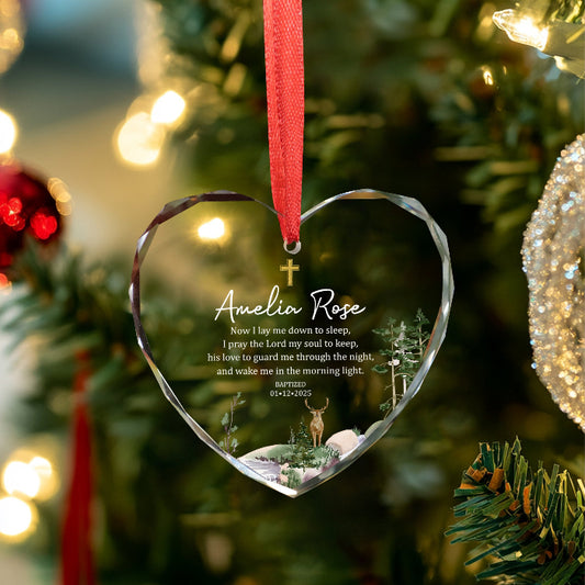 Personalized Baptism Christmas Ornament, Baby Baptism Gifts for Girl or Boy
