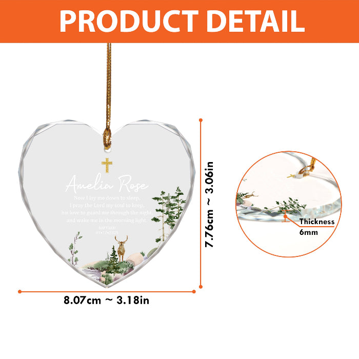 Personalized Baptism Christmas Ornament, Baby Baptism Gifts For Girl Or Boy