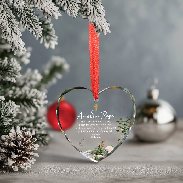 Personalized Baptism Christmas Ornament, Baby Baptism Gifts For Girl Or Boy