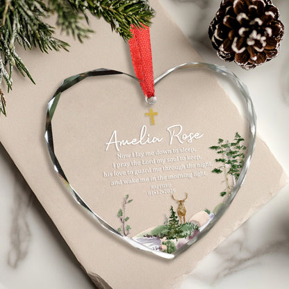 Personalized Baptism Christmas Ornament, Baby Baptism Gifts For Girl Or Boy
