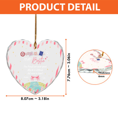 Custom Friends Christmas Ornaments, Heart Shaped Friend Ornament For Anniversary