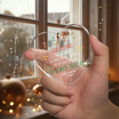 Personalized Best Friend Christmas Ornaments, Heart Shaped Best Friend Ornament