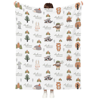 Personalized Baby Blanket With Name, Fleece Christmas Blanket For Kids