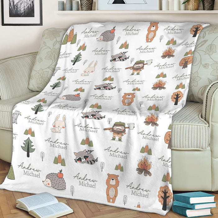 Personalized Baby Blanket With Name, Fleece Christmas Blanket For Kids