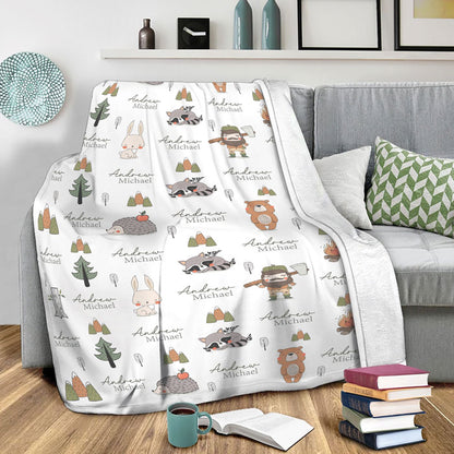 Personalized Baby Blanket With Name, Fleece Christmas Blanket For Kids