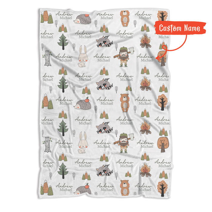 Personalized Baby Blanket With Name, Fleece Christmas Blanket For Kids