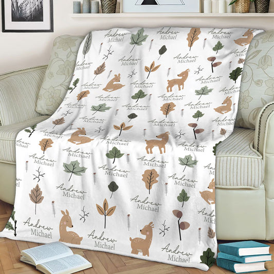 Personalized Baby Blankets For Girls Or Boys, Fleece Baby Blanket With Name