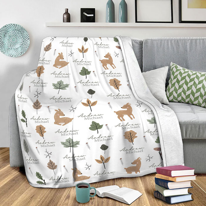 Personalized Baby Blankets For Girls Or Boys, Fleece Baby Blanket With Name