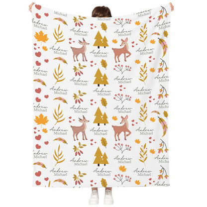 Personalized Baby Fleece Blanket With Name, Christmas Gifts For Kids