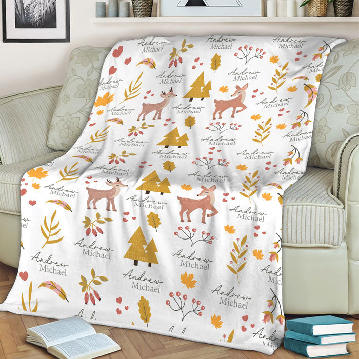 Personalized Baby Fleece Blanket With Name, Christmas Gifts For Kids