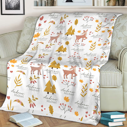 Personalized Baby Fleece Blanket With Name, Christmas Gifts For Kids
