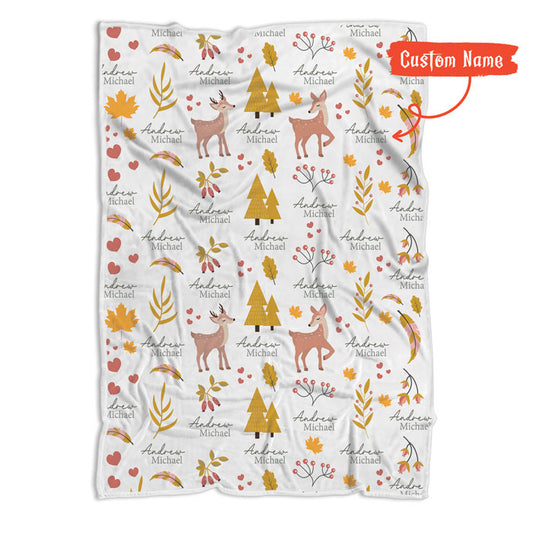 Personalized Baby Fleece Blanket With Name, Christmas Gifts For Kids