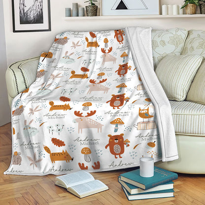 Personalized Baby Blanket With Name, Fleece Baby Blankets For Girls Or Boys