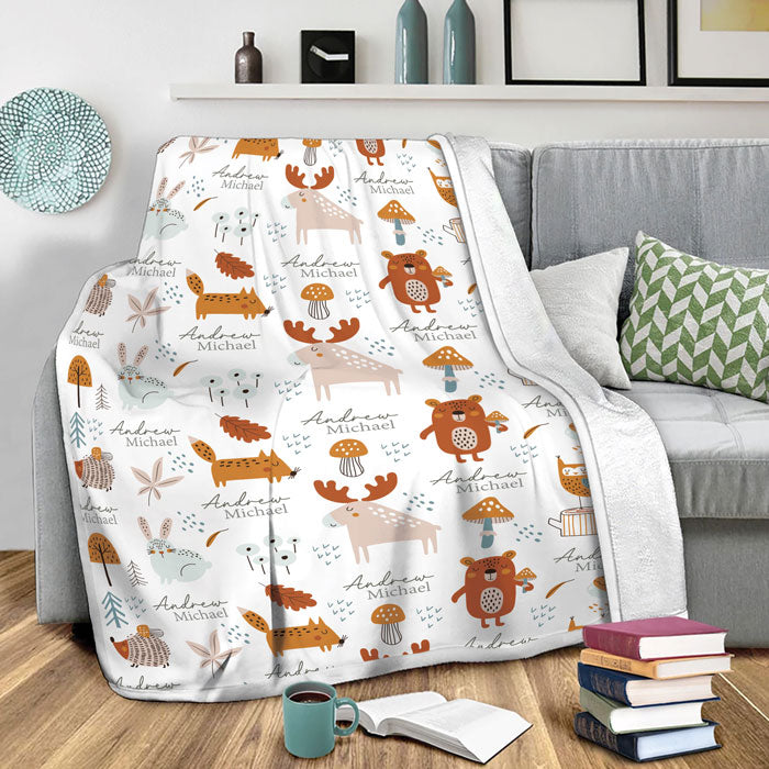 Personalized Baby Blanket With Name, Fleece Baby Blankets For Girls Or Boys