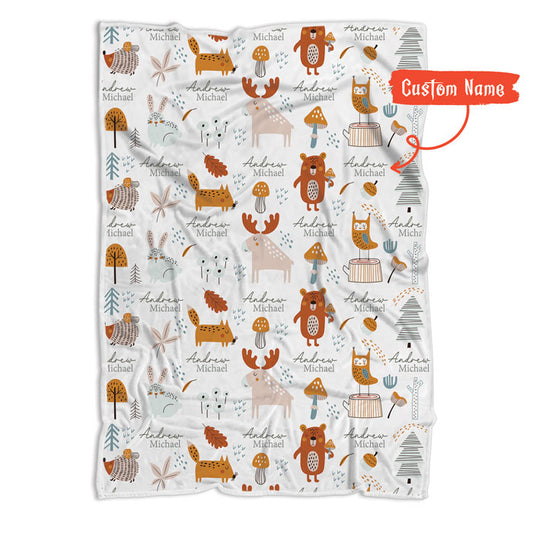 Personalized Baby Blanket With Name, Fleece Baby Blankets For Girls Or Boys