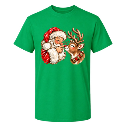 Funny Christmas Shirt  - Reindeer Santa Claus Boop T-shirt Sweatshirt - Trendy Christmas Gift for Friends, Self Gift