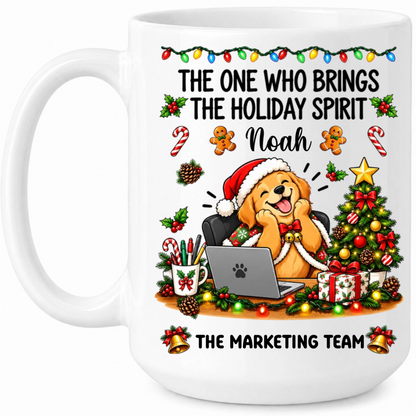 Personalized Christmas Mug for Coworkers - Custom Name Funny Office Coffee Cup - Christmas Gift for Coworkers, Colleagues