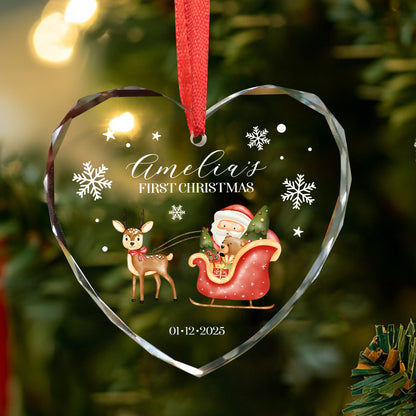Personalized Baby's First Christmas Ornament, Baby Shower Gifts For Girls Boys Kids