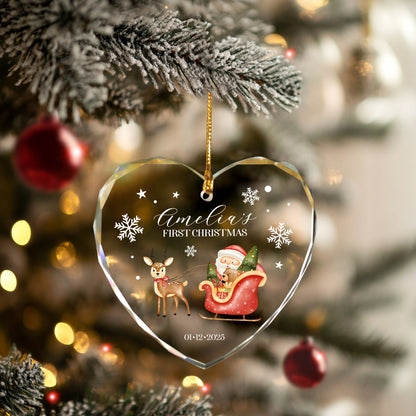 Personalized Baby's First Christmas Ornament, Baby Shower Gifts For Girls Boys Kids