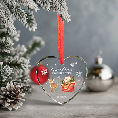 Personalized Baby's First Christmas Ornament, Baby Shower Gifts For Girls Boys Kids