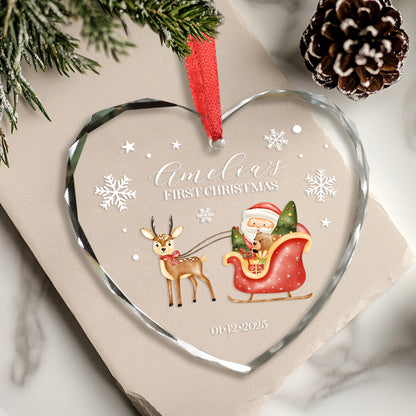 Personalized Baby's First Christmas Ornament, Baby Shower Gifts For Girls Boys Kids