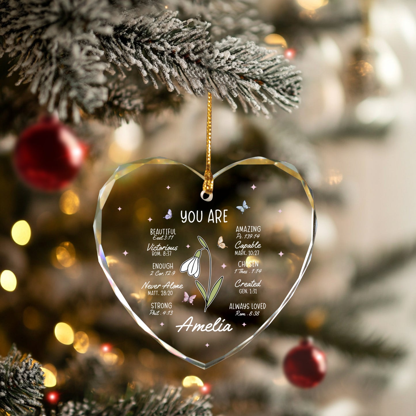 Personalized Christian Ornaments For Women Men Or Loved Ones