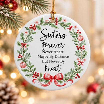 Sister Christmas Ornament, I Love You Forever Keepsake, Christmas Gift for Sister
