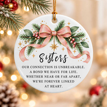 Sister Christmas Ornament, I Love You Forever Keepsake, Christmas Gift for Sister