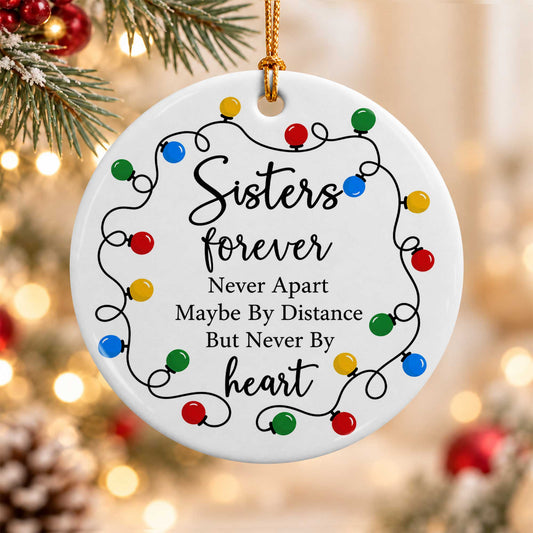 Sister Christmas Ornament, I Love You Forever Keepsake, Christmas Gift for Sister