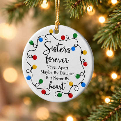 Sister Christmas Ornament, I Love You Forever Keepsake, Christmas Gift for Sister