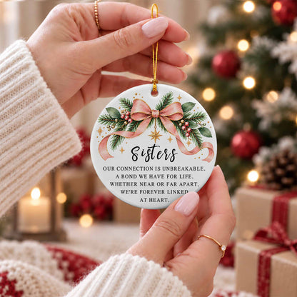 Sister Christmas Ornament, I Love You Forever Keepsake, Christmas Gift for Sister