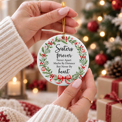 Sister Christmas Ornament, I Love You Forever Keepsake, Christmas Gift for Sister