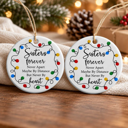 Sister Christmas Ornament, I Love You Forever Keepsake, Christmas Gift for Sister
