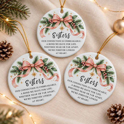 Sister Christmas Ornament, I Love You Forever Keepsake, Christmas Gift for Sister