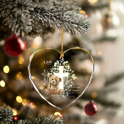 Custom Baptism Christmas Ornament, Personalized Baptism Gifts for Girl Boys