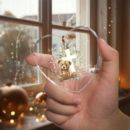 Custom Baptism Christmas Ornament, Personalized Baptism Gifts for Girl Boys