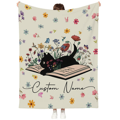 Personalized Reading Fleece Blanket For Book Lovers