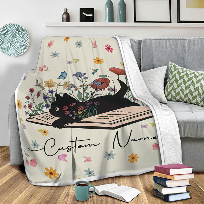 Personalized Reading Fleece Blanket For Book Lovers