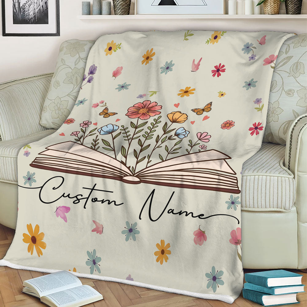 Fleece Floral Throw Blanket For Birthday Valentine Or Christmas