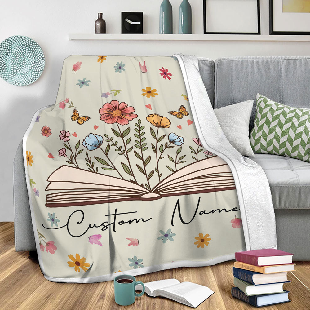 Fleece Floral Throw Blanket For Birthday Valentine Or Christmas