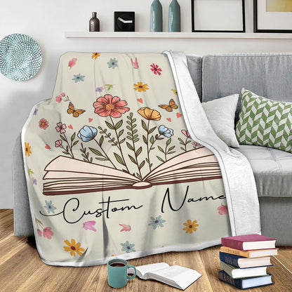 Fleece Floral Throw Blanket For Birthday Valentine Or Christmas