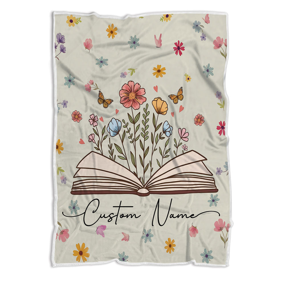 Fleece Floral Throw Blanket For Birthday Valentine Or Christmas