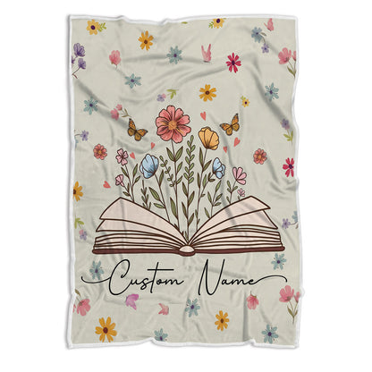 Fleece Floral Throw Blanket For Birthday Valentine Or Christmas