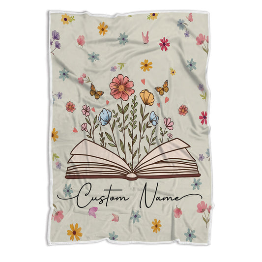 Fleece Floral Throw Blanket For Birthday Valentine Or Christmas