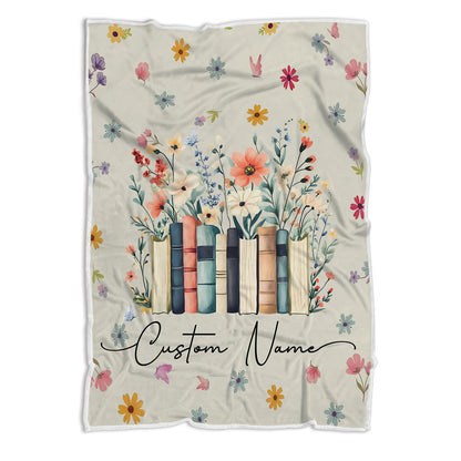 Customized Fleece Book Lover Blanket, Reading Gifts For Book Lovers