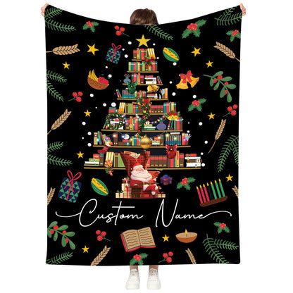 Personalized Reading Fleece Blanket For Book Lovers