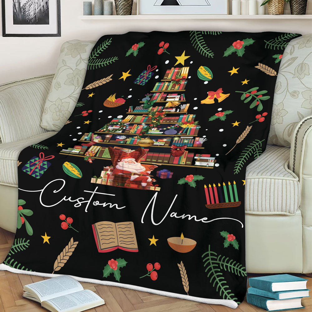 Personalized Reading Fleece Blanket For Book Lovers