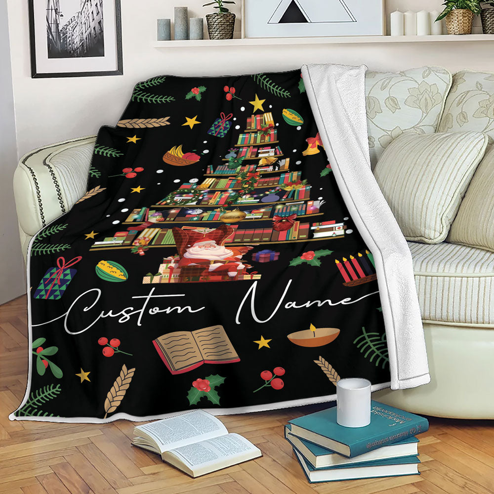 Personalized Reading Fleece Blanket For Book Lovers