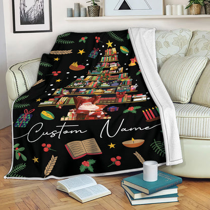Personalized Reading Fleece Blanket For Book Lovers